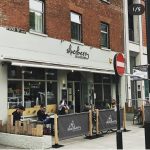 Silverberry Canvas Cafe Banners with Rustic Cafe Barrier Posts, Wooden Cafe Posts, Outdoor Screens, Restaurant Barriers, Wood Uprights, Cross Beams, Grey Canvas Banners, HTV Logo, Bespoke Cafe Barriers, Custom Made Cafe Banners, Commercial Cafe Barriers, Restaurant Barriers