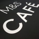 M&S - Black Canvas with a White Heat Pressed Vinyl Logo