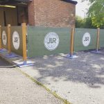 JLR Live Lounge Wooden Framed Panels with Rustic Posts