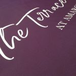 The Terrace, Edinburgh - Purple Canvas with a White Heat Pressed Vinyl Logo