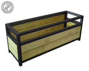 Metal and Wooden Maddix Cafe Planter with Logo, Bespoke Cafe Planter, Wooden Cafe Planter, Custom-Made Cafe Planter, Handmade Cafe Planters, Commercial Planters, Commercial Cafe Planter