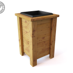 Wooden Valant Cafe Planter with Plastic Insert with Logo, Bespoke Cafe Planter, Wooden Cafe Planter, Custom-Made Cafe Planter, Handmade Cafe Planters, Tall Cafe Planter, Restaurant Planter, Commercial Planters, Commercial Cafe Planter