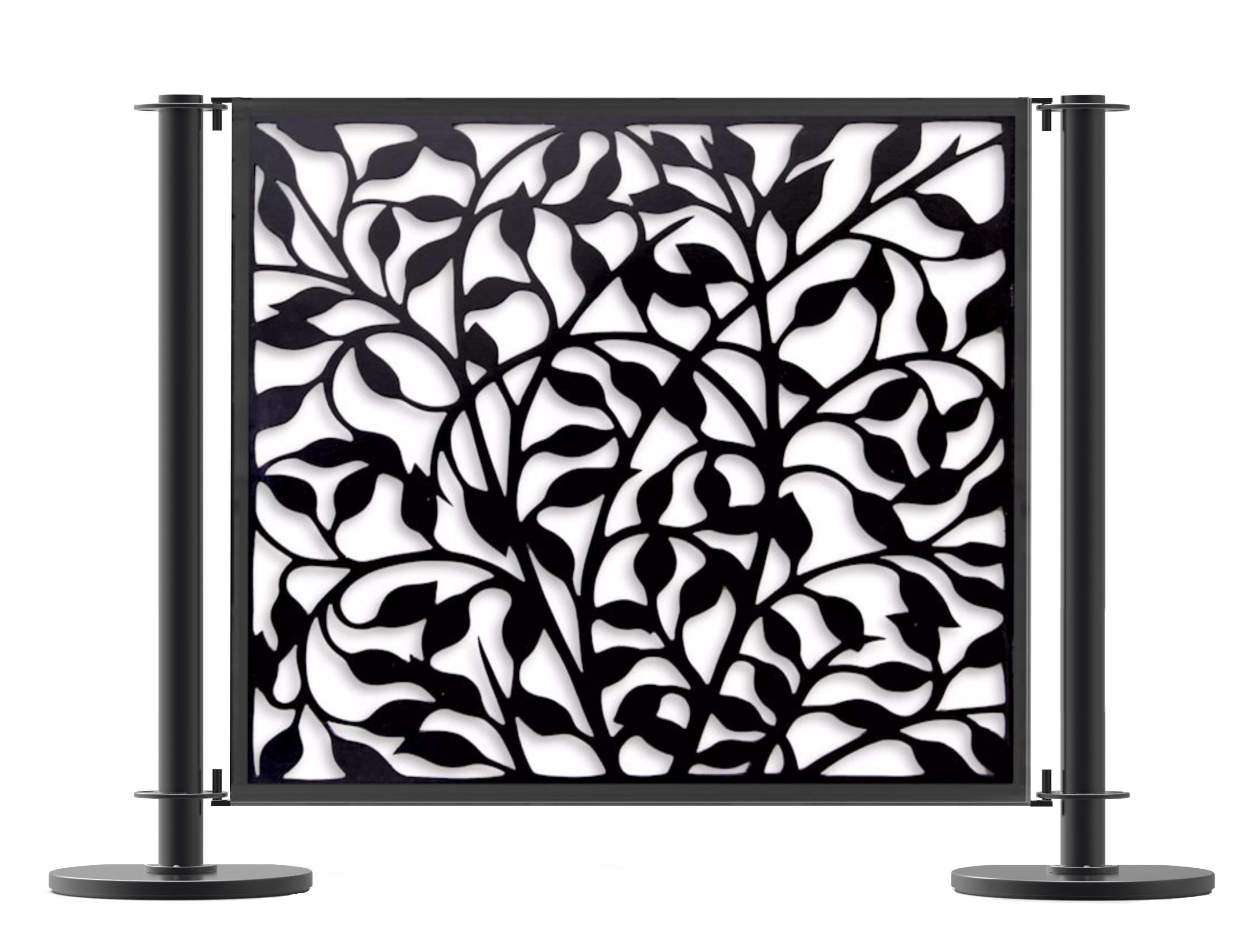 Laser Cut Café Panels, Wooden Cafe Barrier Posts, Metal Laser Cut Design Panels, Outdoor Cafe Panels, Bespoke Cafe Panels, Restaurant Cafe Panels, Custom Design Cafe Panels, Commercial Cafe Panels, Cafe Barrier System, Cafe Windbreaks, Barrier Stanchions