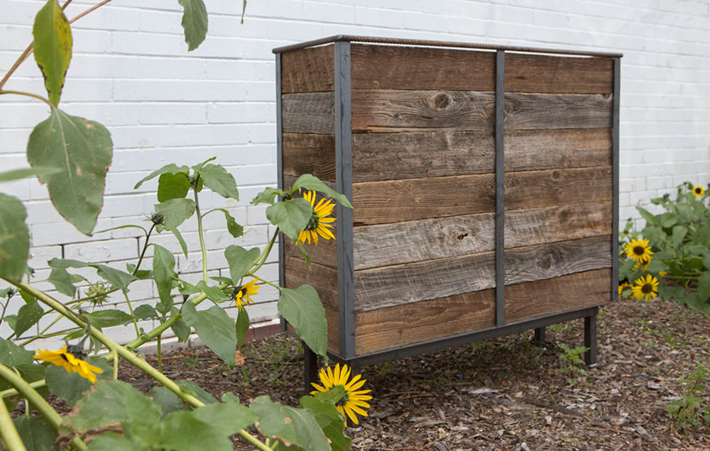 Combination Commercial Planter Design Options Made From Metal & Wood