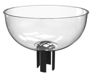 Retractable Barrier Display Bowl, Retractable Barrier Accessory, Acrylic Display Bowl
