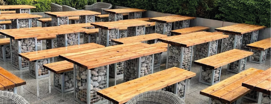 Gabion Tables & Benches - Outdoor Furniture