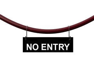 Hanging Rope Sign, Rope Signage, NO ENTRY Sign for Rope Barriers, Post & Rope, Rope Barrier, Rope Post, Cafe Barrier Post Signage