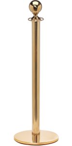 Traditional Sphere Rope Post in Brass Finish, Metal Rope Barrier Post, Gold Rope Upright, Rope Stanchions, Post & Rope, Metal Rope Barrier Post, Gold Rope Upright, Rope Stanchions, Commercial Rope Barrier Posts
