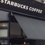 Starbucks Awning in Black with White Logo