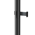 QueueMaster Twin Retractable Barrier in Black with Black Tape