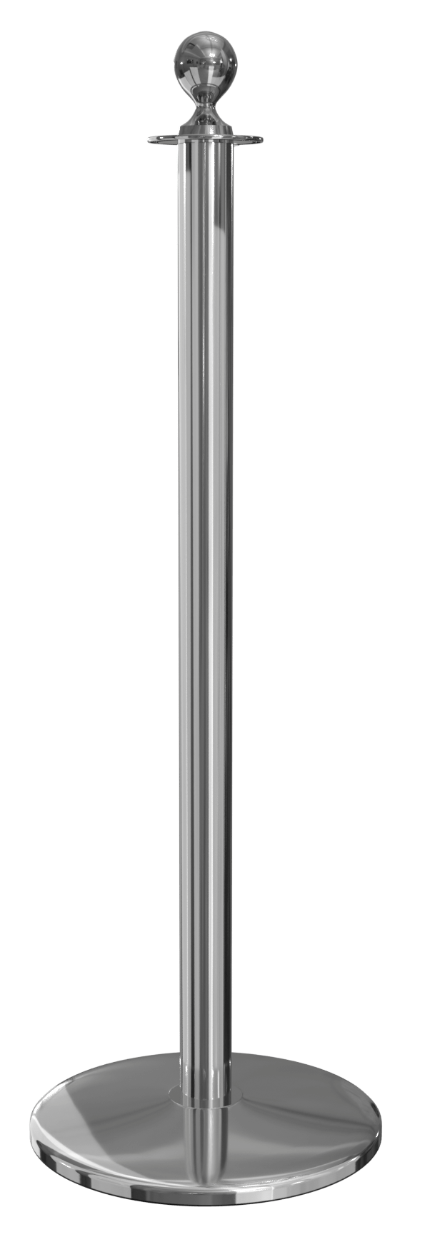 Leader Sphere Rope Barrier Post in Polished Stainless