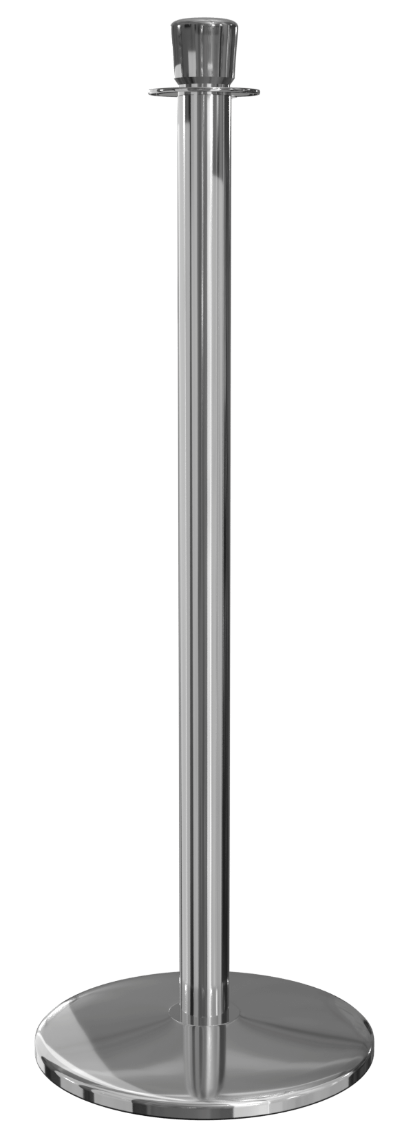 Leader Crown Rope Barrier Post in Polished Stainless
