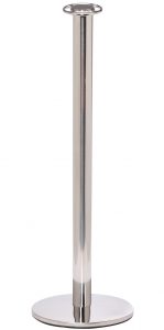 Leader Flat Rope Barrier Posts in Polished Stainless