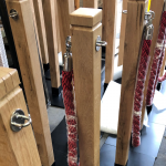 Rustic Rope Barrier with Stainless Steel Wall Plates and Rope Braided Rope