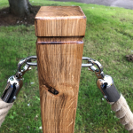 Close Up of Rustic Rope Barrier with Stainless Steel Wall Plates and Polyhemp Rope