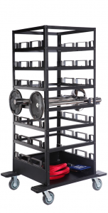 Vertical Storage Trolley for Barrier Posts