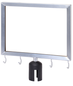 Retractable Barrier Umbrella Bag Frame, Retractable Barrier Accessory, Stainless Steel Finish Umbrella Bag Frame