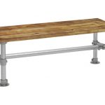 Wooden Scaffold Bench with Scaffold Fixings & Tube