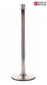Original Café Barrier Post - Made In Britain, Cafe Barrier Posts, Heavy Duty Cafe Barrier Post, Wooden Cafe Post, Cafe Barrier Uprights, Pavement Barriers, Cafe Windbreaks, Cafe Barrier Pole and Base, Stainless Steel Cafe Barrier Stanchion