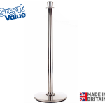 Free Standing Original Café Barrier Post in Stainless Steel, Bespoke Cafe Barrier Posts, Custom-Made Cafe Barrier Posts, Powder Coated Cafe Barrier Posts, Cafe Barrier, Printed Cafe Barrier Posts, UK Made Cafe Barrier Posts, Metal Cafe Barrier Post, Heavy Duty Cafe Barrier Post, Cafe Windbreaks, Stainless Steel Cafe Barriers