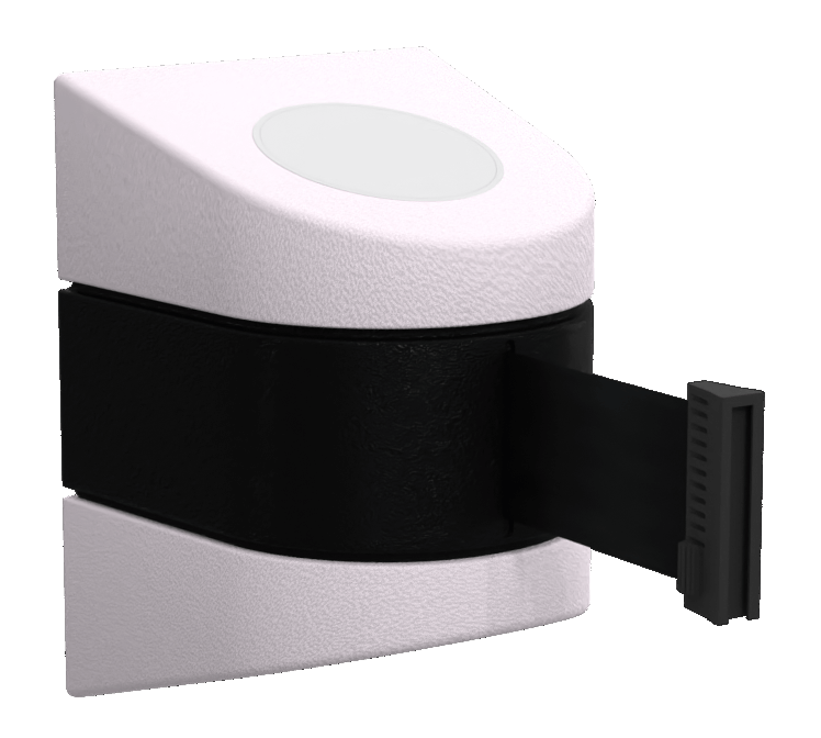 Midi Retractable Wall Mount in White with Black Tape