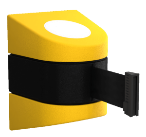 Midi Retractable Wall Mount in Yellow with Black Tape