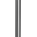 QueuePro Retractable Barrier Surface Post in Polished Stainless with Black Tape