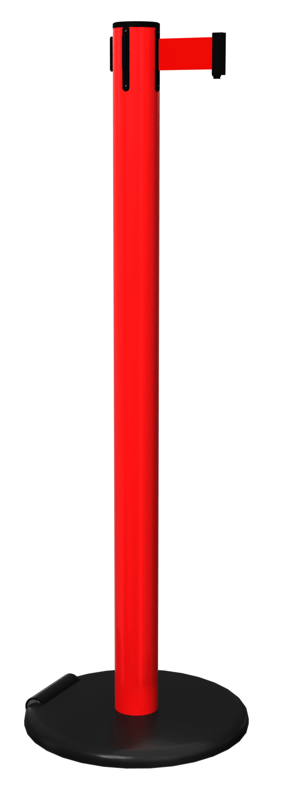 RollerSafety Retractable Barrier in Red with Red Tape