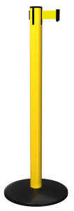 SafetyPro Retractable Barrier Post in Yellow with Yellow Tape