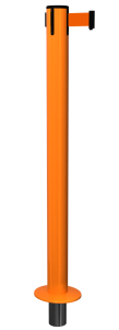 SafetyPro Retractable Floor Socket in Orange with Orange Tape