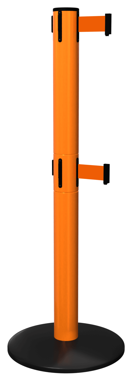 SafetyPro Twin Retractable Barrier in Orange with Orange Tape
