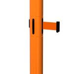 RollerSafety Twin Retractable Barrier in Orange with Orange Tape