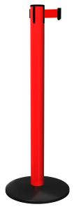 SafetyPro Retractable Barrier in Red with Red Tape