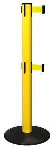 SafetyPro Twin Retractable Barrier in Yellow with Yellow Tape