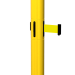 RollerSafety Twin Retractable Barrier in Yellow with Yellow Tape