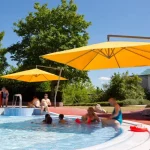 Amalfi Caravita Commercial Giant Umbrella in Yellow