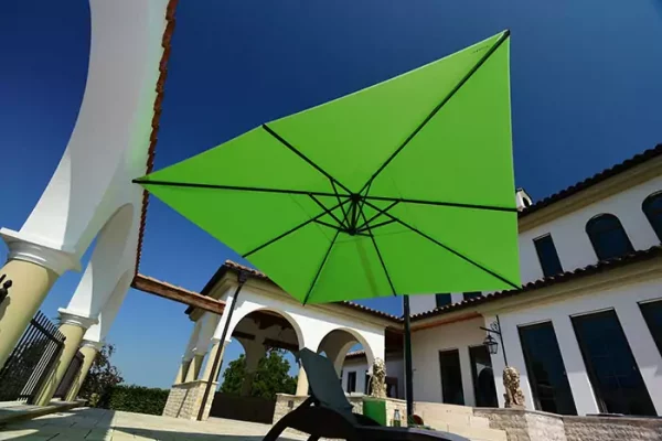 Amalfi Caravita Commercial Giant Umbrella in Lime Green