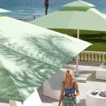 Big Ben Caravita Commercial Giant Umbrella in Light Green