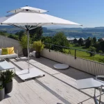Caravita Supremo Commercial Giant Umbrella in White