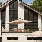 Amalfi Caravita Commercial Giant Umbrella in Beige
