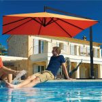 Amalfi Caravita Commercial Giant Umbrella in Orange