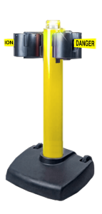 SkyPro Retractable Surface Mount in Yellow with Yellow & Black Danger Caution Tape
