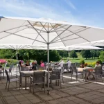 Caravita Supremo Commercial Giant Umbrella in White