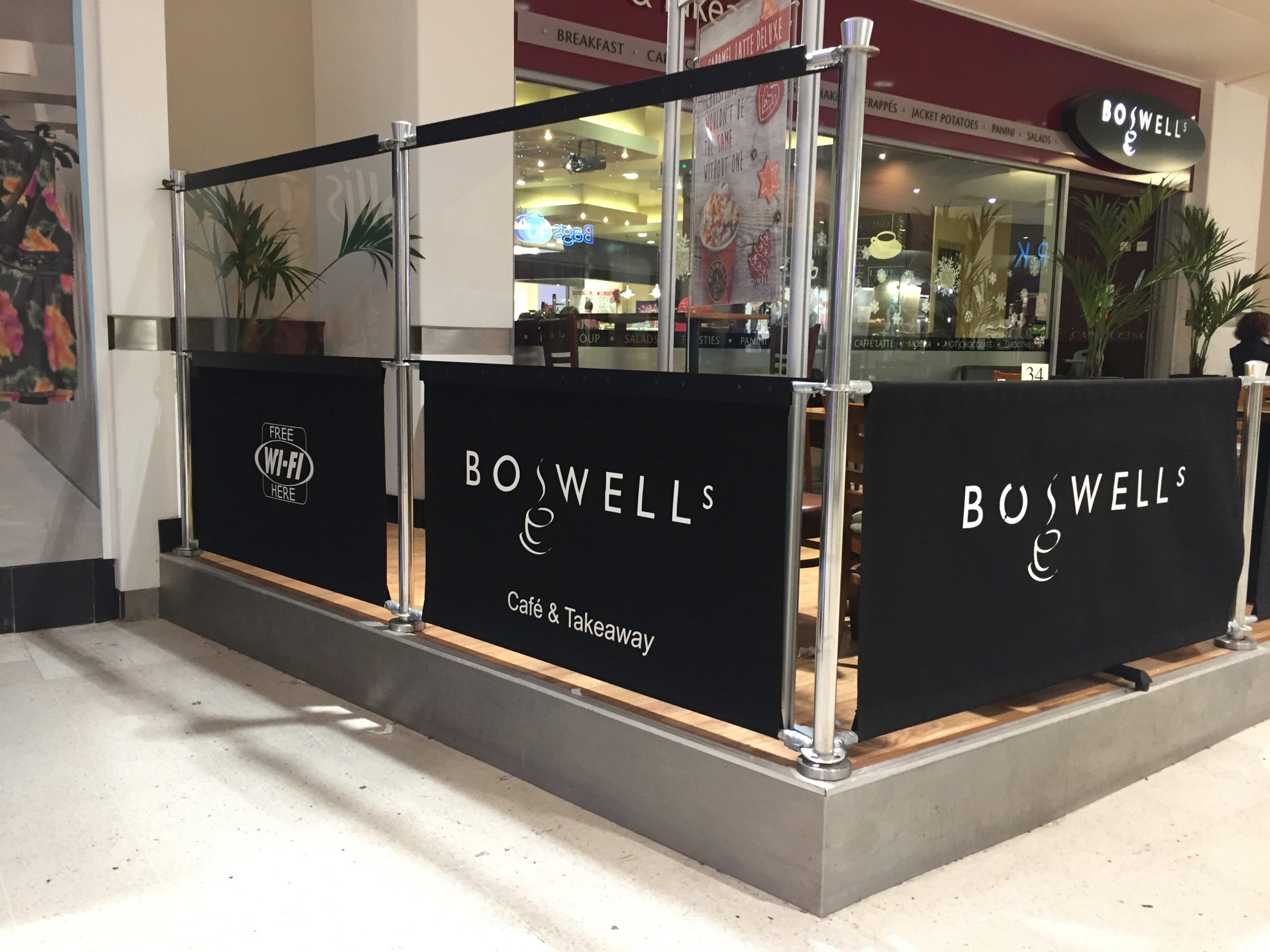 Boswells Canvas Banners with Extended Original Posts & Acrylic Screens