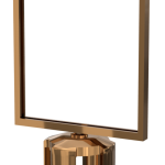 Retractable Standard Sign Holder in Polished Brass Finish, Accessory for Retractable Barrier Posts, Barrier Signage
