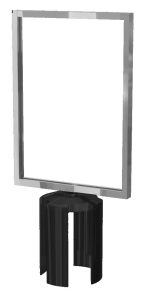 Vertical Sign Holder in Stainless Steel Finish for Queue & Safety Retractable Barriers, Retractable Barrier Signage, A4 Signs
