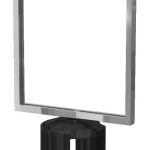 Vertical Sign Holder in Stainless Steel Finish for Queue & Safety Retractable Barriers, Retractable Barrier Signage, A4 Signs