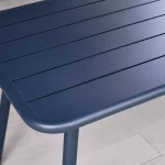 1.2m Grey Indoor & Outdoor Rectangular Metal Table Hamsterley Range - Close Up