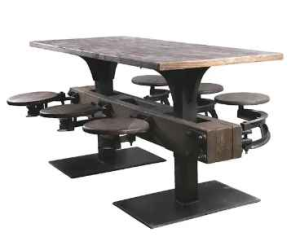 Industrial Swing Set for Indoors, Furniture Set, Tables & Chairs, Wooden Table & Chairs, Pub Furniture, Commercial Use Furniture, Swing Set, Industrial Looking Furniture