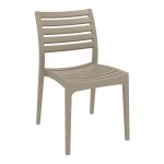 Taupe Zeus Stackable Chair for Indoor or Outdoor Use